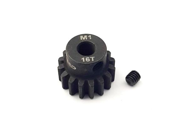 Stahlritzel 16 Zähne, Modul 1, Bohrung 5mm Welle H-SPEED